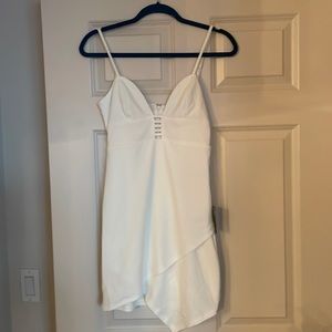 New, white, Lulus brand mini dress, size small